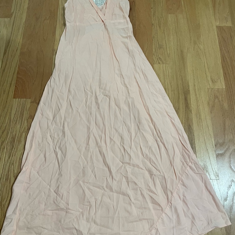 1920s Peach Crinkled Silk Pyjamas/Pajamas/Nightgown - Picture 9 of 9